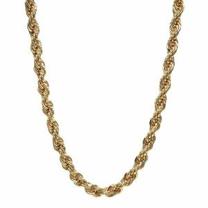 10MM THICK 14KT STAMPED NECKLACE! 22" LONG!